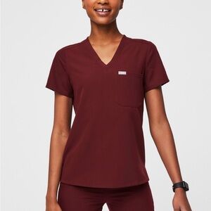 Women's Burgundy Catarina™ - One-Pocket
Scrub Top & Jogger SET